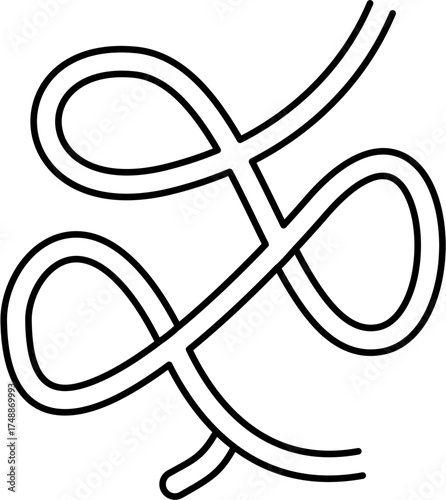 Abstract Doodle Maze Path Game, Line Maze for Kids, Fun Maze Activity