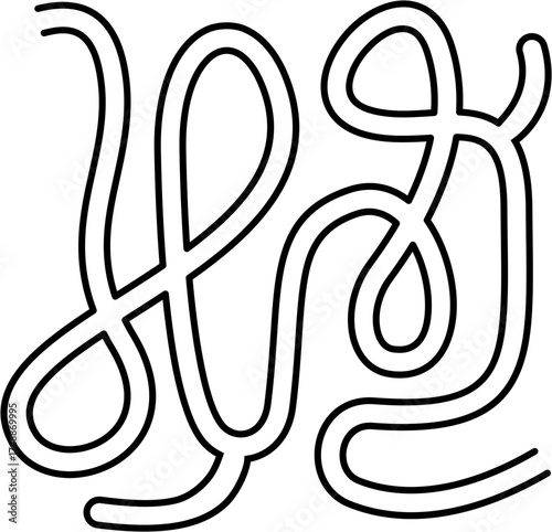 Abstract Doodle Maze Path Game, Line Maze for Kids, Fun Maze Activity