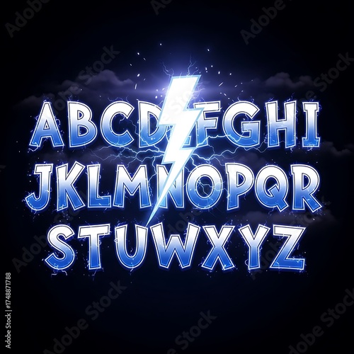 Electric Alphabet - A Bold and Energetic Font Design.