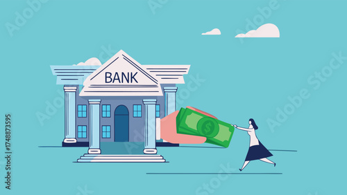business loan, Bank offer money loans for business capital with an agreement, restore business financial stability using bank loans, business owner receives capital loan from the bank

