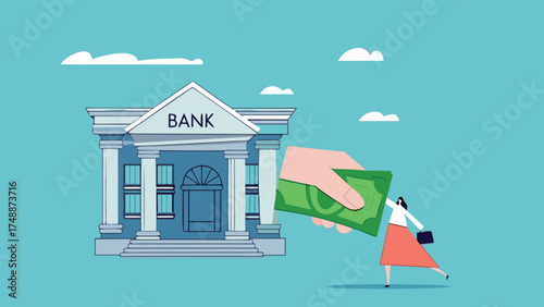 business loan, Bank offer money loans for business capital with an agreement, restore business financial stability using bank loans, business owner receives capital loan from the bank

