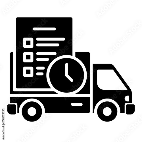 Dispatch icon for punctuality on delivery assignments