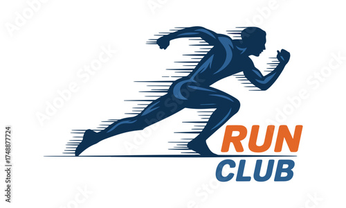 Dynamic silhouette of a runner in motion capturing the essence of speed and athleticism