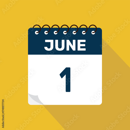 december 1 calendar icon vector illustration with design