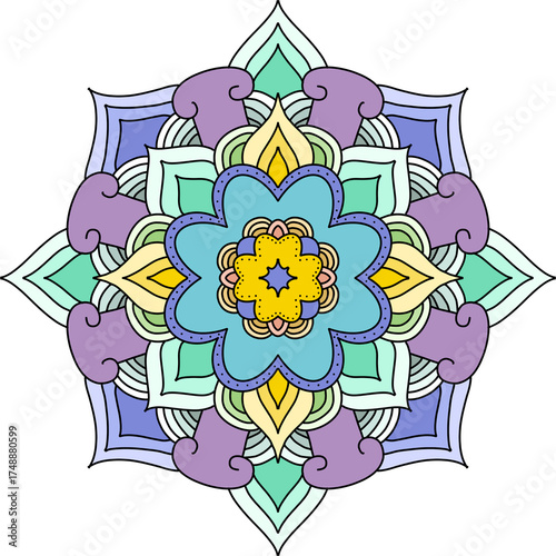 illustration of a flower mandala