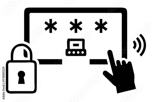 Entering password on tablet to unlock device