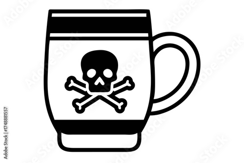 Mug of poison, a dangerous drink in a mug