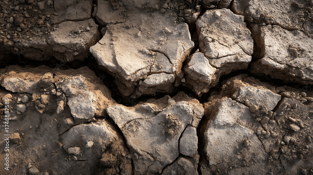 Fototapeta premium Cracked Dry Soil Texture
