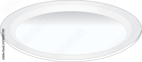White Round Plate Icon