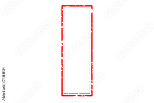 Blank Red Rubber Stamp Image