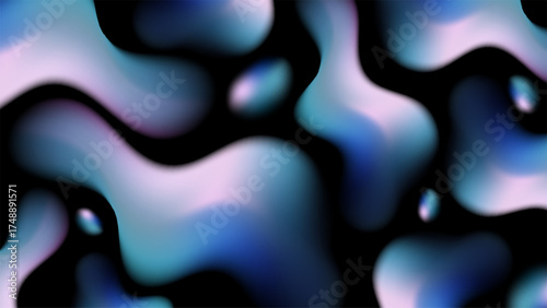 abstract gradient background with liquid flowing shapes in blue cyan and pink purple against dark black modern design for digital wallpaper futuristic texture stylish artistic composition