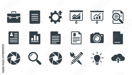 Ordered Vector Set Portfolio Demonstration Collection, Organized Graphic Elements for Creative Design, Business Presentation, and Visual Showcase, Digital Art and Illustration Resources