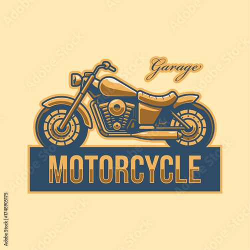 Garage Motorcycle Emblem and Logo Template