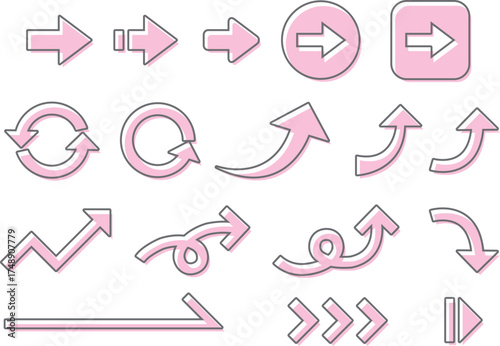 矢印_ライトピンク