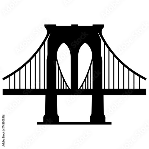 Brooklyn Bridge icon with transparent background
