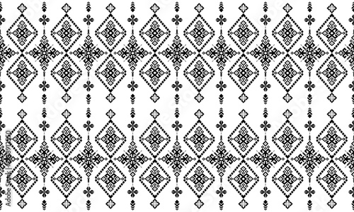 Geometric pattern Traditional vector seam pixel pattern seamless vector illustration native geometric Aztec decor, design for bandana print woven carpet background wallpaper blanket clothing.