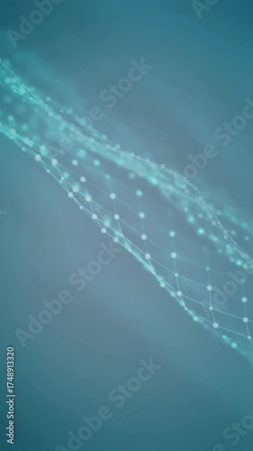 High Quality Video Footage of Wave Technology on a Bright Blue Background