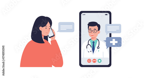 Virtual healthcare consultation offering peace of mind from home, connecting with a doctor online for convenient medical advice and support during telehealth visit