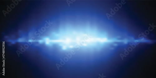 Neon sound waves. Music round background of a form of a wave.