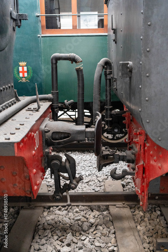Industrial Train Coupling Mechanism on Railway Tracks