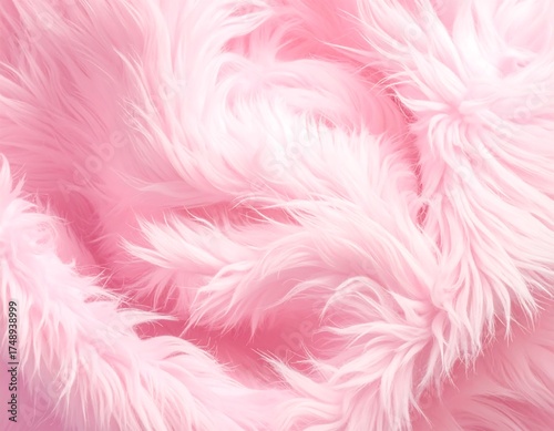 A soft, delicate, and vibrant pink faux fur texture fills the entire image, showcasing the luxurious and plush feel.
