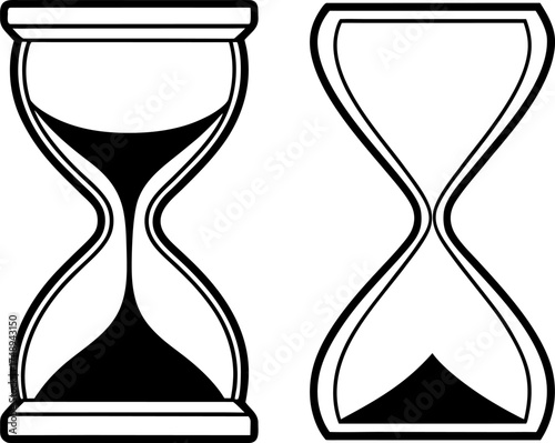 Vector illustration of an hourglass