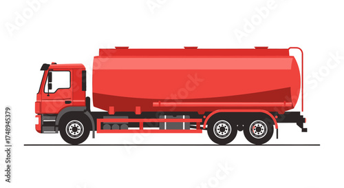 red truck isolated on white