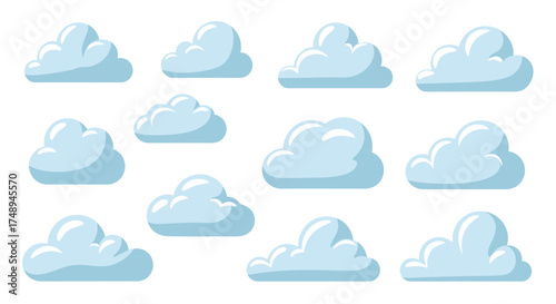 Set of clouds vector