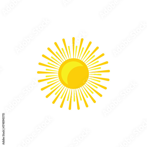 Sun logo simple vector symbol