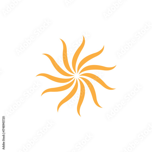 Sun logo simple vector symbol