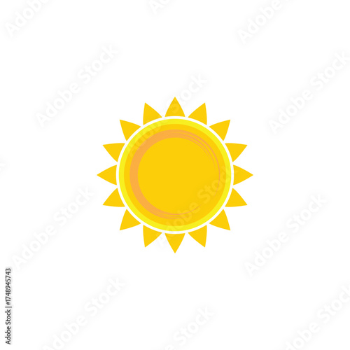 Sun logo simple vector symbol