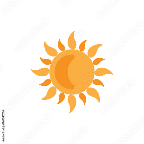 Sun logo simple vector symbol