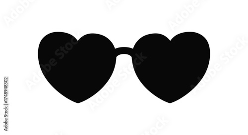 Stylish black heart shaped sunglasses for fashionable fun and trendy summer vibes unique accessory silhouette