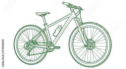 bicycle isolated on white background