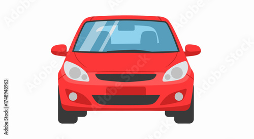 red car isolated on white