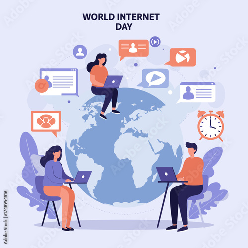 People connecting globally for World Internet Day celebration