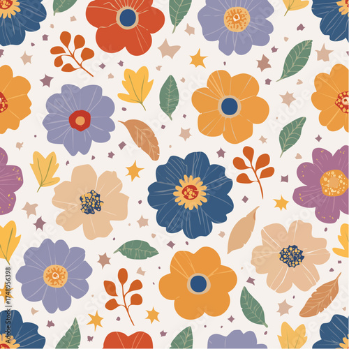 Beautiful colorful floral pattern
3