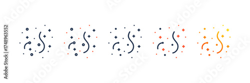 Cosmic Dust icon set multiple style collection