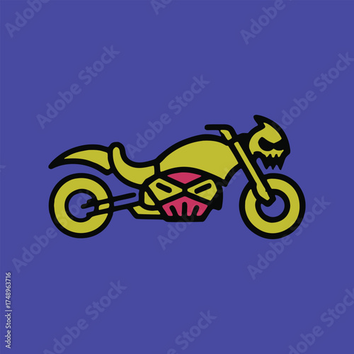 vector illustration of a motorcycle  Ai generated