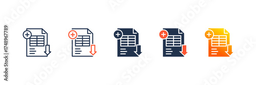 Hsa Deduction icon set multiple style collection