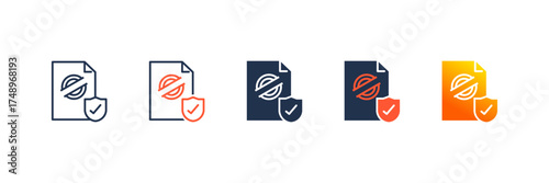 Irs Approval icon set multiple style collection