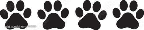 Paw Prints: Simple paw prints graphic showing the mark left by the foot of an animal, typically a dog or cat, offering a clean, modern design.