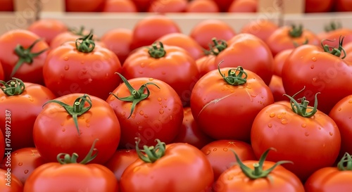 Wallpaper Mural Fresh Tomatoes - A Vibrant Display of Garden Bounty. Torontodigital.ca
