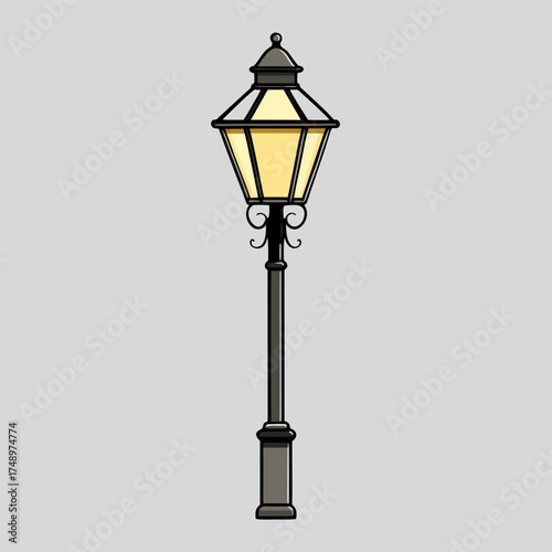 Old street lamp illumination