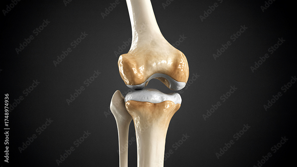 Fototapeta premium Human Knee Joint Anatomical Medical Bone Healthcare Therapy Treatment
