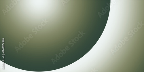 A dark green sphere casts a subtle shadow against a lighter gradient background creating a minimalist and abstract composition.