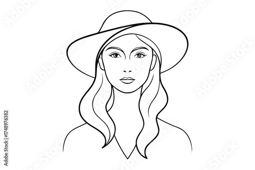 Girl wearing a stylish hat smiling outdoors
