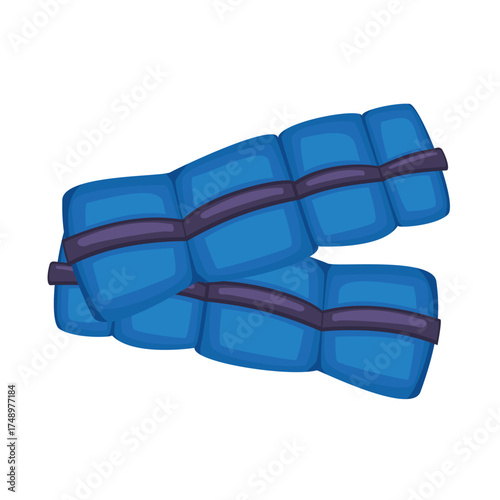 Wrist ankle weights fitness tool vector icon illustration, hand weights for workout, sport training equipment. Perfect for fitness, gym, exercise, and sport equipment designs