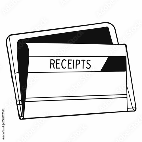 Receipt holder for organizing and storing shopping receipts  