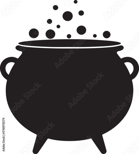 A bubbling cauldron silhouette